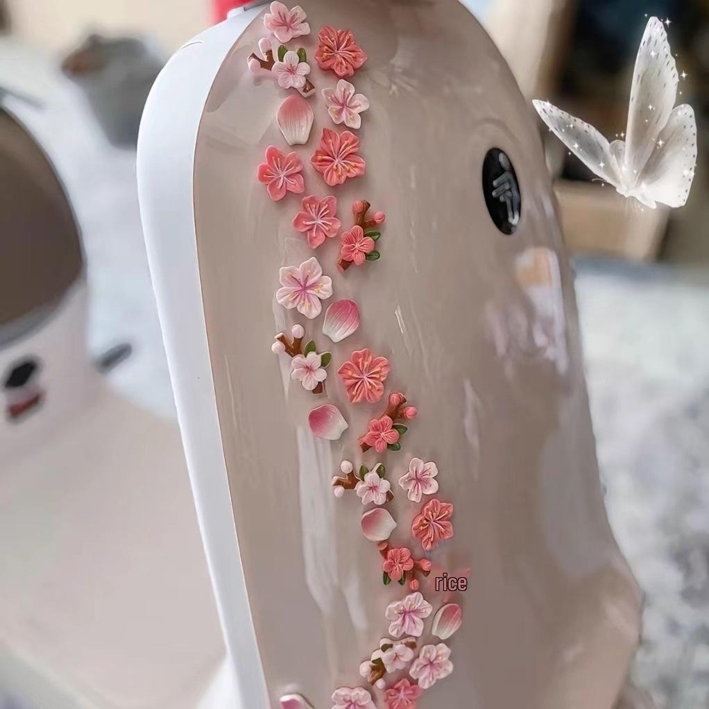 Süßer 3D-Blumenaufkleber für Elektrofahrzeuge & Motorraddekoration - Passt für Ninebot, Aima, Yadea