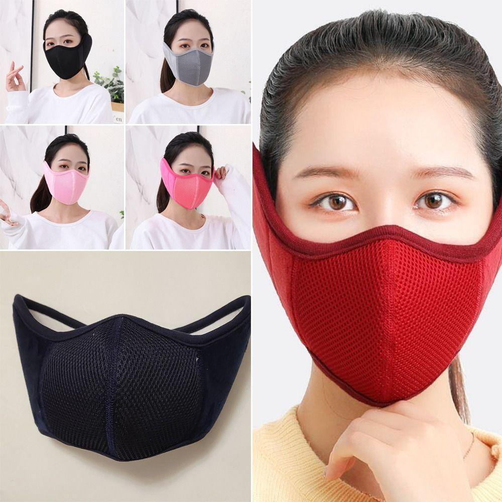 Plush Thermal Earmuffs Mask Warm Ear Warmer Winter Fleece Winter Mask