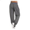 Women's Fashion Casual Pants Loose Lace-up Slim-fit Fitness Pants, Women's Running Training Yoga Pants, Thick Button Loose Wide Leg Pants