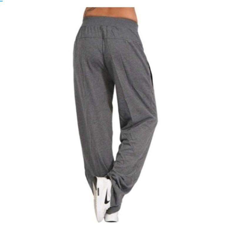 Women's Fashion Casual Pants Loose Lace-up Slim-fit Fitness Pants, Women's Running Training Yoga Pants, Thick Button Loose Wide Leg Pants