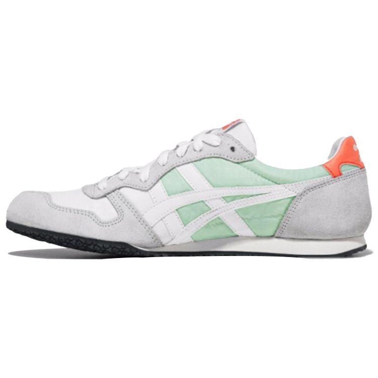 ONITSUKA TIGER Serrano Leather Sports Shock Absorbing Non-Slip Wear-Resistant Low-Top Casual Shoes Unisex Sneaker Gray Green Orange 1183A959-101