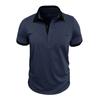 Men's Short Sleeve Polo Shirt Color Block Collar Button Up T-Shirt Daily Streetwear Business Casual Polos