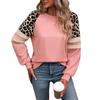 Women's Multi color Leopard Print Long Sleeve Loose Sweatshirt New Autumn Winter Style