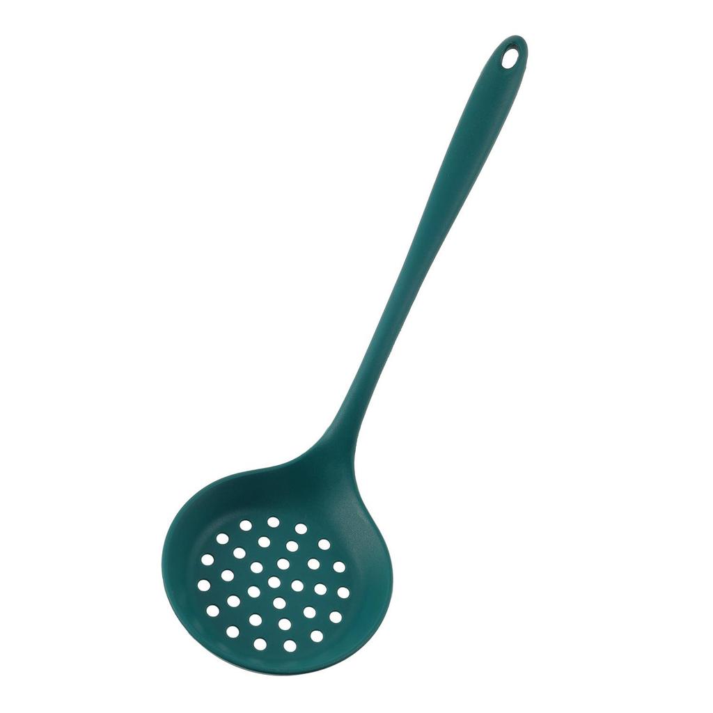 Silicone Heat-Resistant Non-Stick Kitchen Utensil Set: Spatula, Spoon, Colander - 5 Pieces