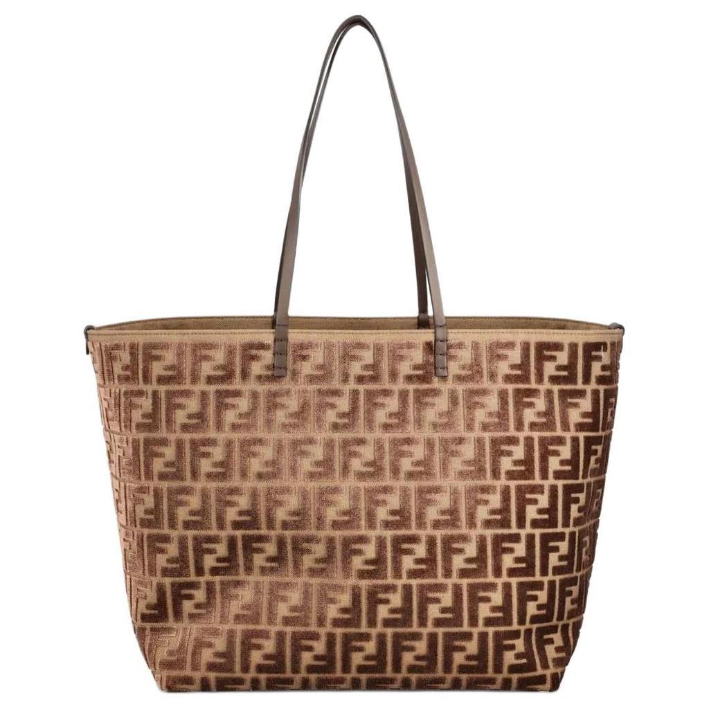 Fendi Logo Print Tote Bag Women Tote Bags Light-Brown 8BH425-AT14-F0L1B