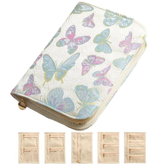 Jewelry Organizer with Zipper And Removable Pages Design Portable Travel Jewelry Bag