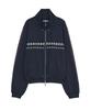Hug Your Skin Ethnic Line Track Zip-Up (Navy)
