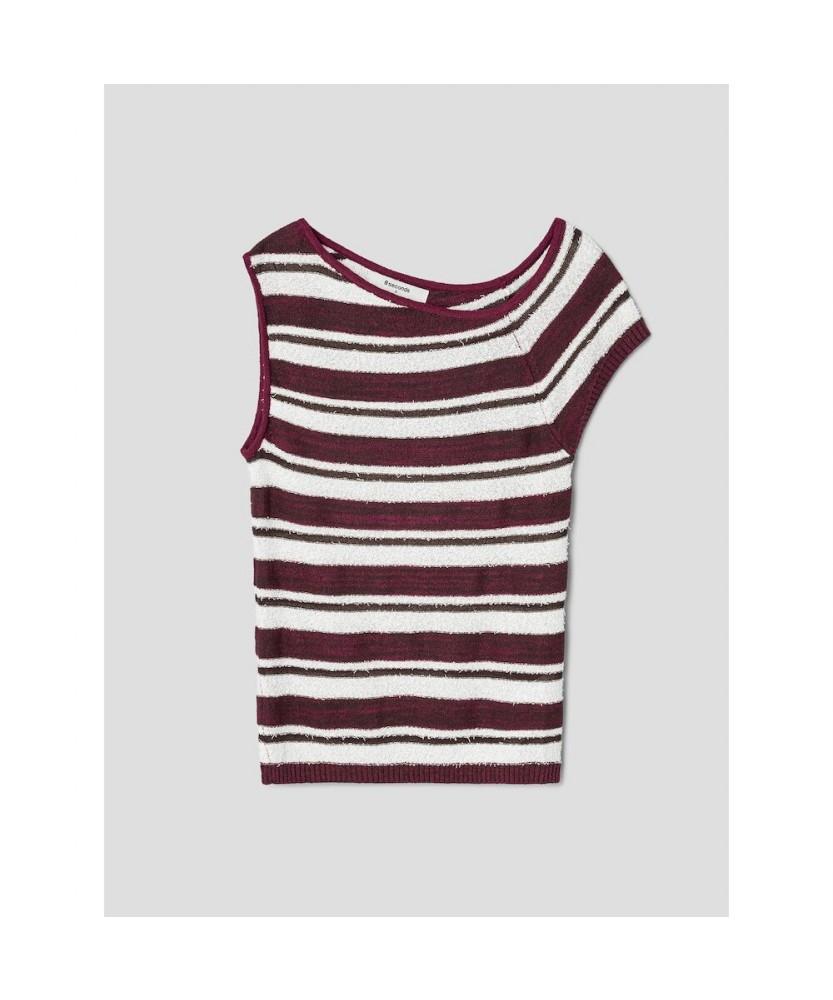 8SECONDS Striped Pullover Brown