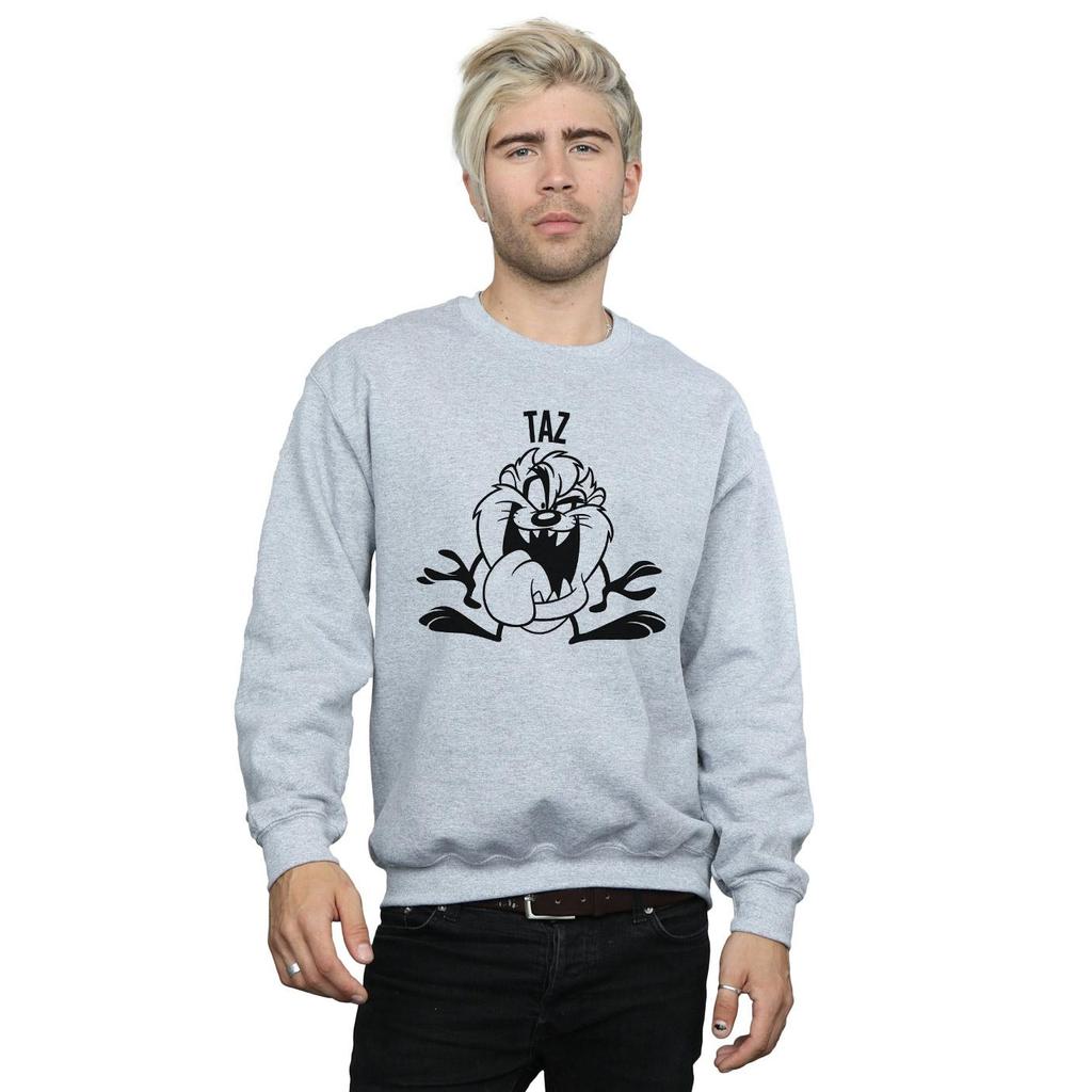 Looney Tunes Mens Taz Large Head Sweatshirt