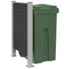 Waste Bin Fence Gray 85 X 12 X 115 Cm Aluminum and WPC