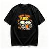 Vintage Skull Beer Print T Shirt Modal Breathable Fabric Bring Some Beer Letter Graphic Short Sleeve Unisex Funny Drinking Tee
