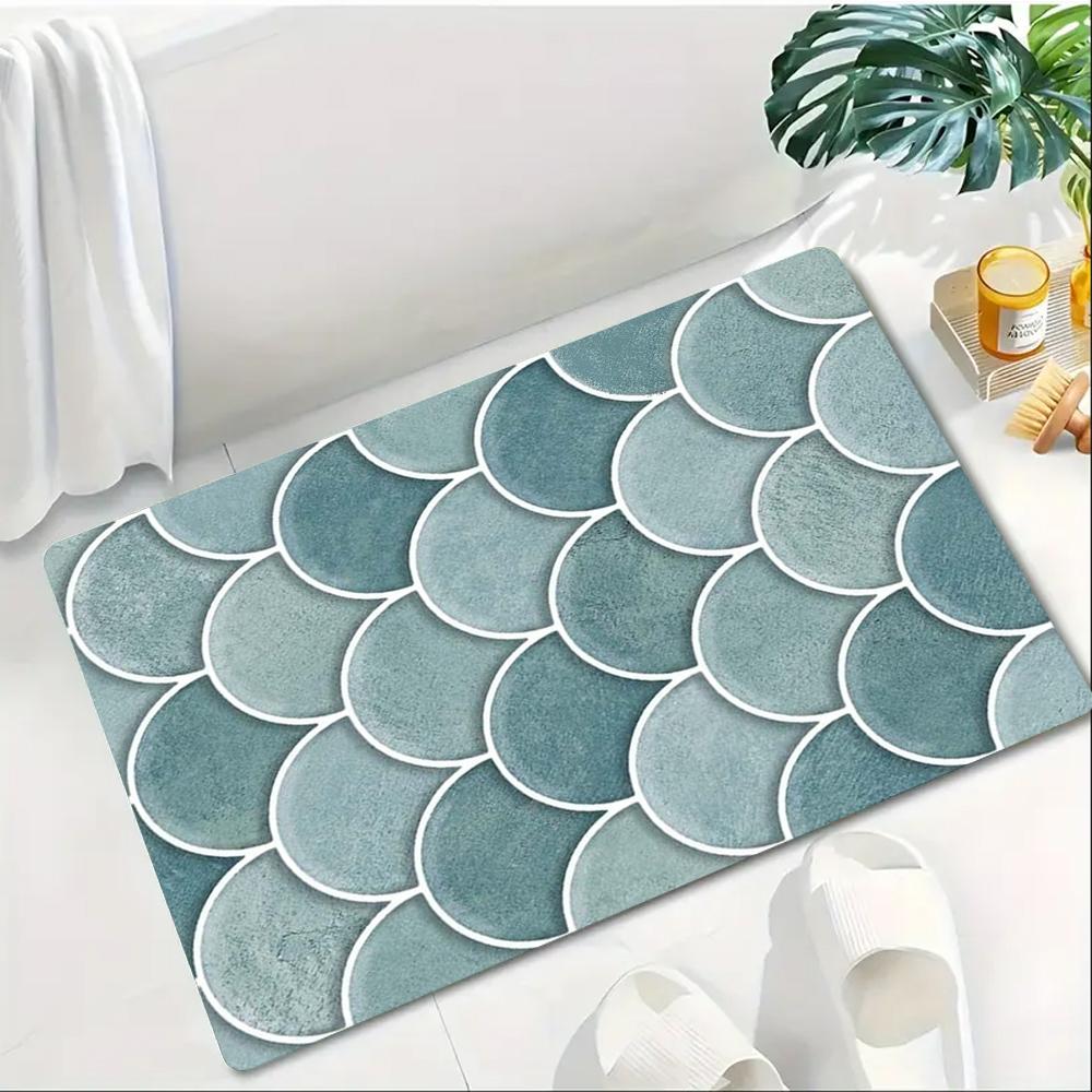 Vintage Tegel Deurmat Geometrisch Patroon Moderne Woondecoratie Tapijt Zacht Antislip Entreekleed voor Voordeur en Woondecoratie 30x50cm
