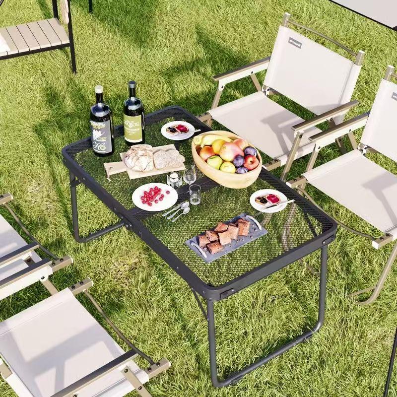 Tragbarer Faltbarer Netz-Campingtisch für Outdoor-Picknick oder BBQ