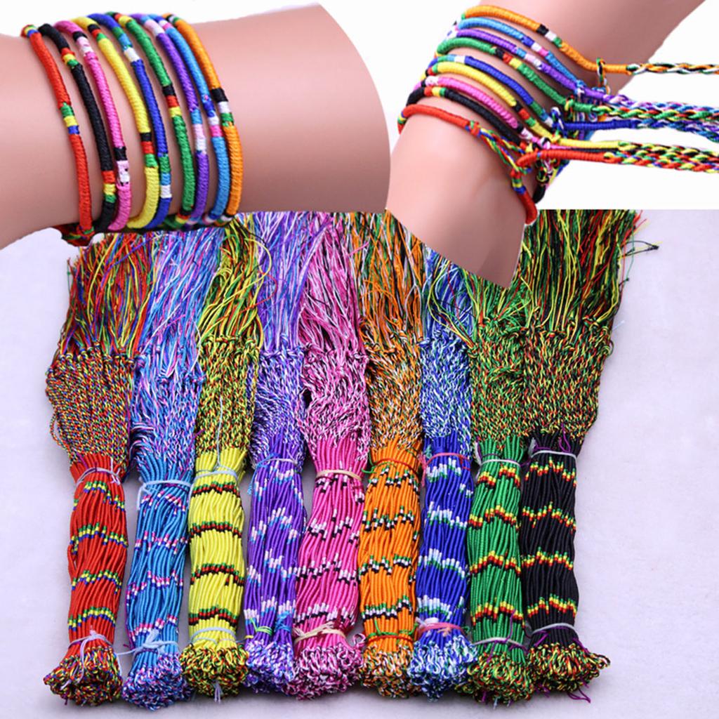 Friendship Bracelets Braided Cord Hand-Making Bracelets Fashion Jewelry Gift