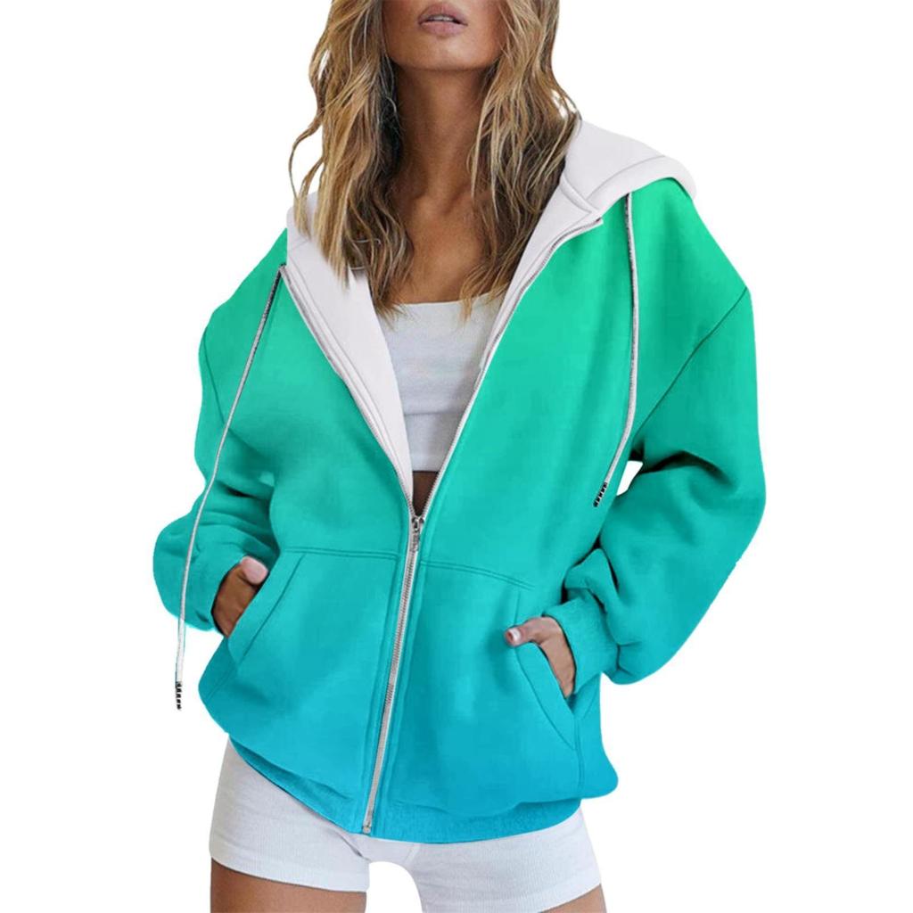 Kapuzenoberteil für Frühling und Herbst, Neue Gradienten-Serie, Slim-Fit-Cardigan, Hoodie, Haarteil aus einem StückMC4