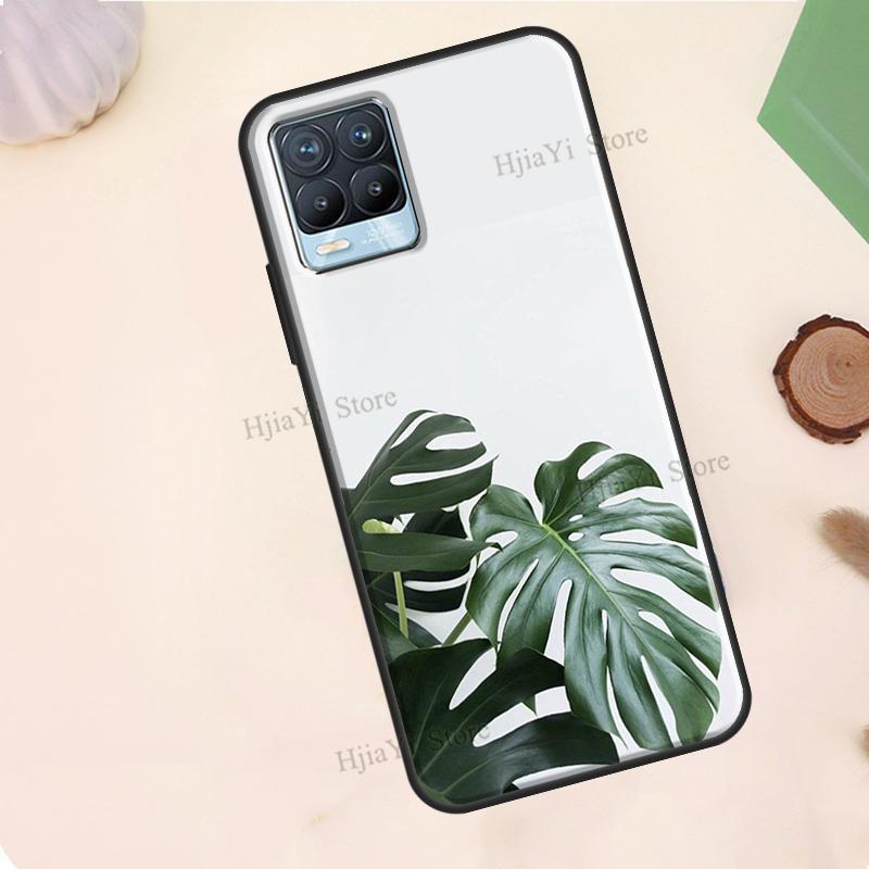 Leaves Monstera Green For Realme 10 Pro Plus C55 C35 C33 C31 C30 C21Y GT Neo 5 OnePlus 11 10T Nord CE 2 Lite Case
