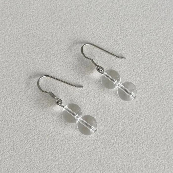 two ball crystal earring