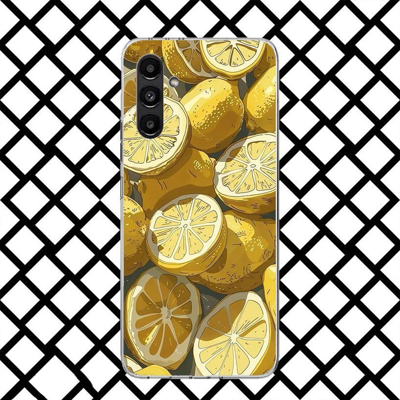 Summer Fruits Lemon Phone Case for Samsung Galaxy A17 A37 A57 A16 A26 A36 A56 A15 A25 A35 A55 A14 A24 A34 A54 A13 A23 A33 A53 Ga