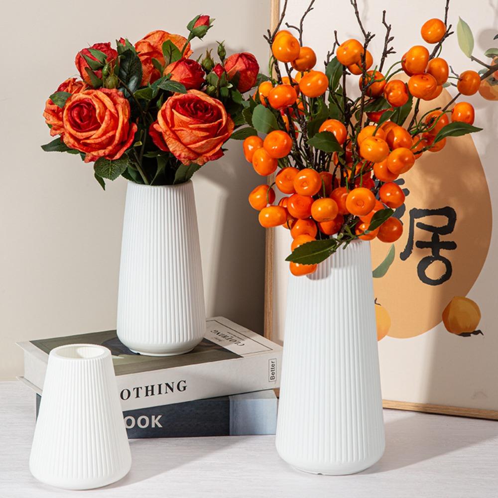 Solid Color Water Cultivation Vase Plastic Flower Arrangement Vase Nordic Flower Vase