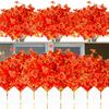2/3/4/5/6/12Pcs Fall Artificial Flower 7 Fork UV Resistant Fake Flower Home Wedding Party Table Centerpiece Indoor Outdoor Faux Bloom Decoration