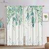 Floral Leaf Curtain Rod Pocket for Bedroom, Living Room, Kitchen, Home Decor, Modern Simple Window Decoration, 2 Pieces