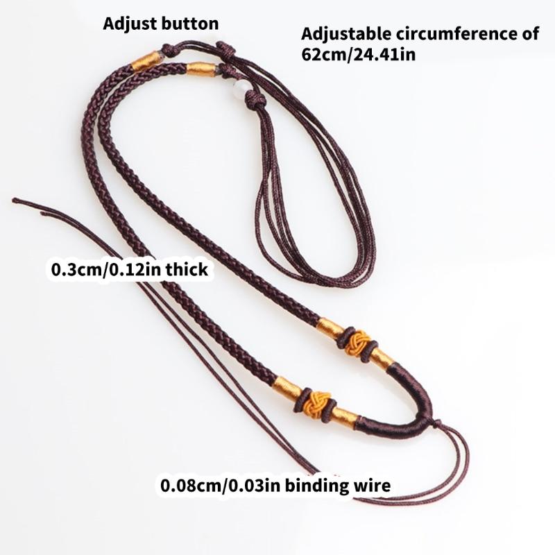 Braided Adjustable Length Necklace Cord Traditional Chinese Necklace Chain Long Necklace Rope Perfect for Daily Wear