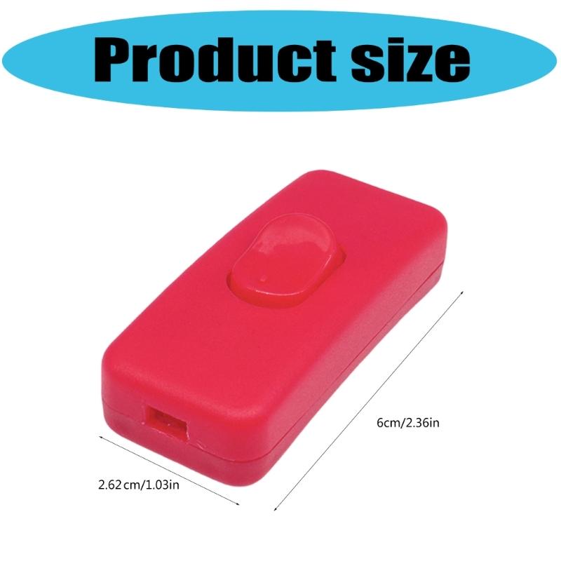 Multipurpose Inlines Cord Switches On Off Button Portable Accessory for Table Lamp Desk Light Bed Lamp 6A 250V