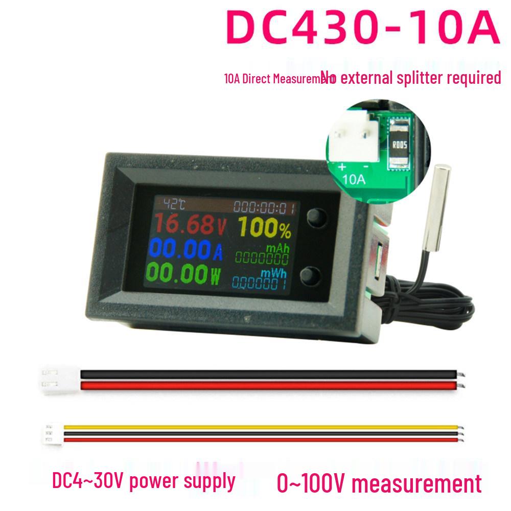 8-in-1 Multifunctional LCD Meter: DC 4-30V Voltage & Current Tester with Color Display