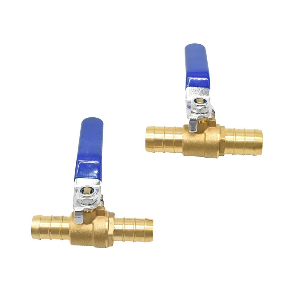 Ottone 16mm 19mm Rubinetto Acqua Connettore Tubo Valvola a Sfera Metallica Innesto Valvola Controllo Aria Olio Rubinetto Connettore Rapido 1pz