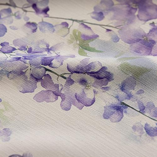 

1PC LOZUJOJU French Countryside Style Thick Curtains with Wisteria Floral Print Blackout Curtains for Bedroom Living Room Window for Home Decor W100cm x L130cm