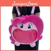 Adorable Pink Plush Pony Backpack For Travel Creative Cartoon Style Unisex