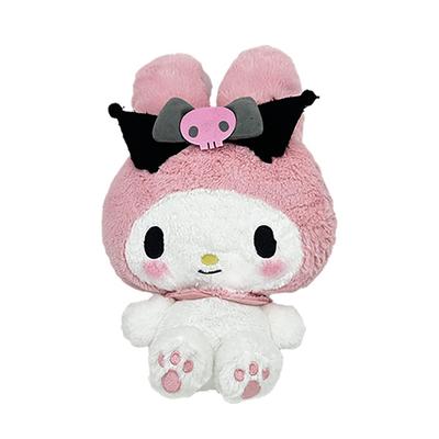 [Karakter] My Melody & Kuromi Matchende Pannebånd Stor Plysjleke, Offisielle Varer, med Leke-diamant, Ca. 33cm (Min melodi)