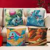 Mega Rayquaza P-PokemonS Cards Stitch Lucky Dragon Pillow Cover Sofa Cushion Cover Home Room Decoration Children Gift