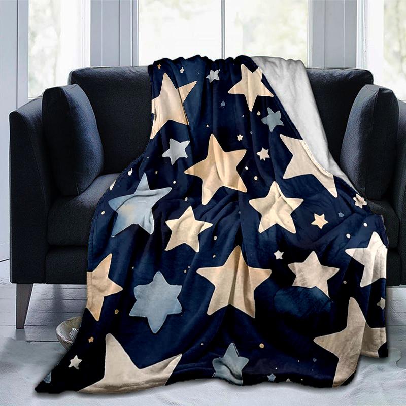 1pc Starry Night Sky Design Blanket Soft Throw for Home Decor, Gift Idea, Living Room .B049