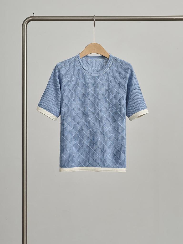 Women's Summer Mulberry Silk Short Sleeve Knit Top - Slimming Loose Pullover with Round Neck