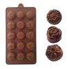Non Stick Different Styles Chocolate Molds Silicone 15 Cavity Molds 100% Food Grade Silicone Moulds For Chocolate Gummy Candy