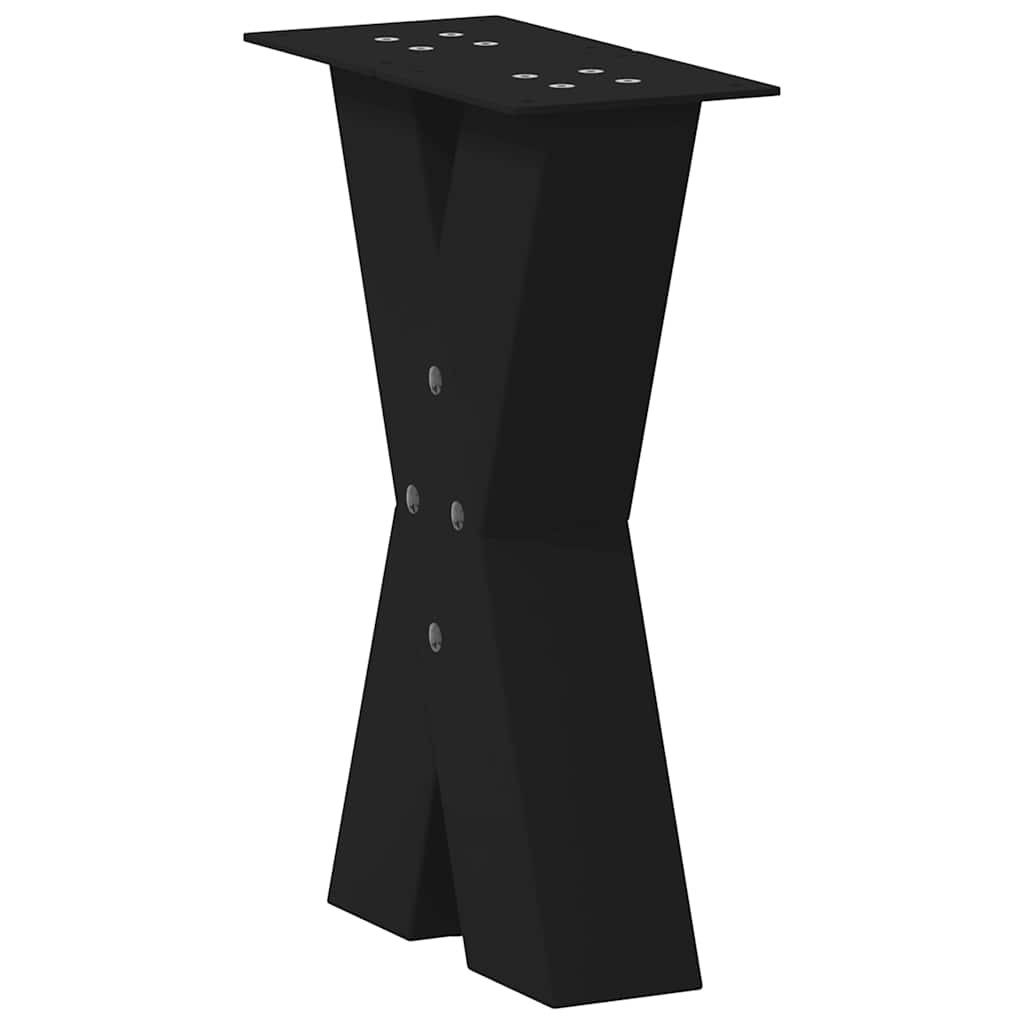 Vidaxl Coffee Table Legs, 2 Pcs, Black, 38X(42-43) Cm, Steel