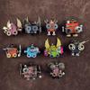 Cartoon Punk Robot Handmade Pendant Trendy Wood Body Necklace Keychain Mobile Phone Metal Alloy Pendant