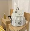 Schoolbag Korean cute star polka dot cat embroidery drawstring schoolbag Japanese soft girl student backpack light and versatile