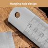 Multifunctional Ruler Straight Edges Measuring Tool 50cm Straight Ruler Stainless Steel Car Mounted Defense Ruler