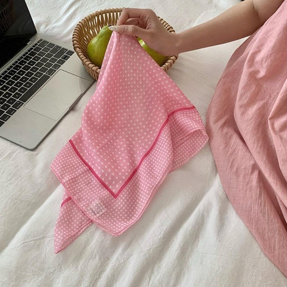 Fresh And Simple Women's Scarf Korean-style Artistic Headscarves Trendy Small Square Scarves