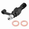 M10x1.25mm Tornillo de Purga del Cilindro Maestro de Freno de Motocicleta Caliper Pezón Tornillo Banjo Tapa Antipolvo Negro