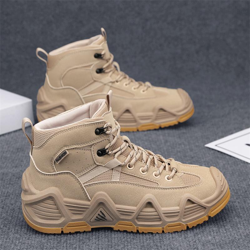 Outdoor Hiking Breathable Multifunctional Motorcycle Shoes Men Tactical Boots with Straps for Combat Training Waterproof Straps