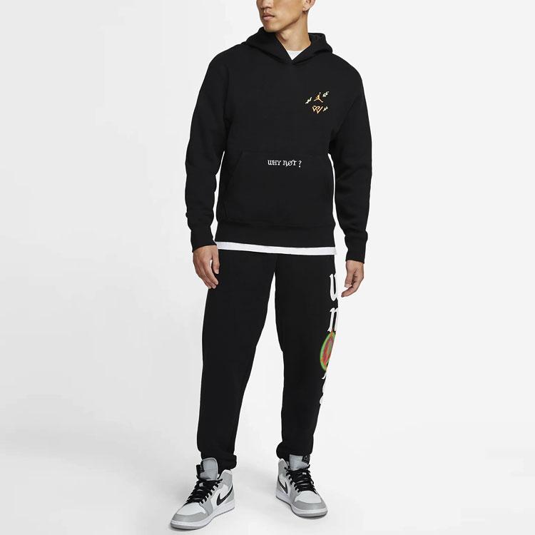 Jordan Why Not? Casual Sports Fleece Hoodie Men Tops Black DD3320-010