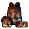 Strangertings Stranger Things Student School Bag Children'S Backpack Satchel Pencil Case