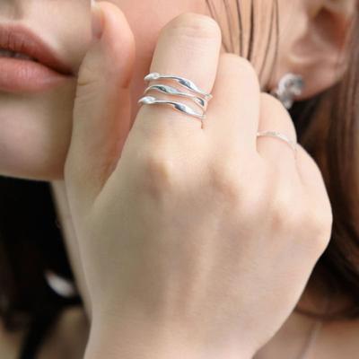 ANILLO ONDULADO ENCLAIR PLATA925