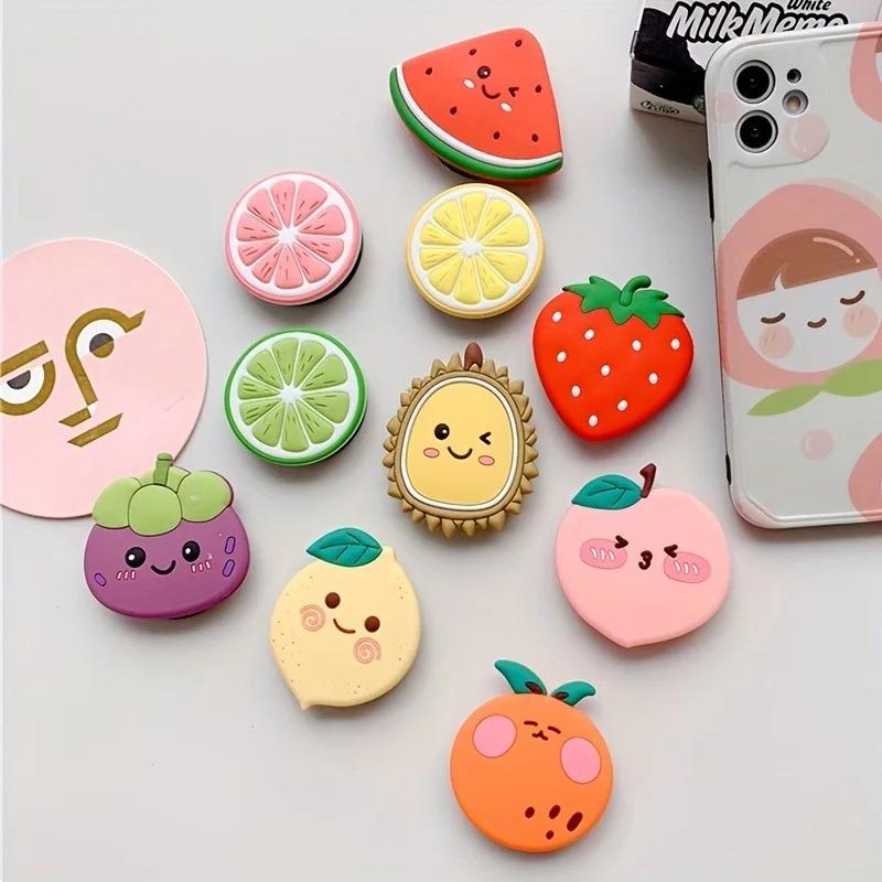 3PCS Cute Fruit-Shaped DIY Phone Case Accessories PVC Soft Rubber Accessories for Bags Phones Tablets and Hole-Patterned Shoes