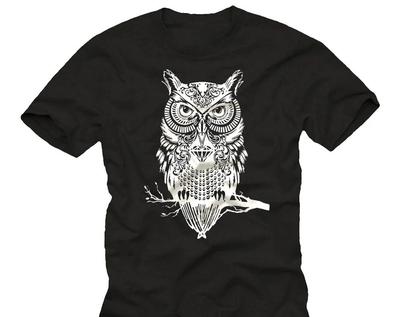 Camiseta de Bestseller con Estampado de Búho Swag Moda Negra Camisetas Gráficas Streetwear Retro Camiseta de Manga Corta con Cuello Redondo de Alta Calidad para Hombre