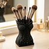 Makeup Tool Container Gothic Brush Storage Tube, Retro Skull Desktop Organizer, Cosmetic Organizer for Vanity Decorative Plastic Holder Dressing Table