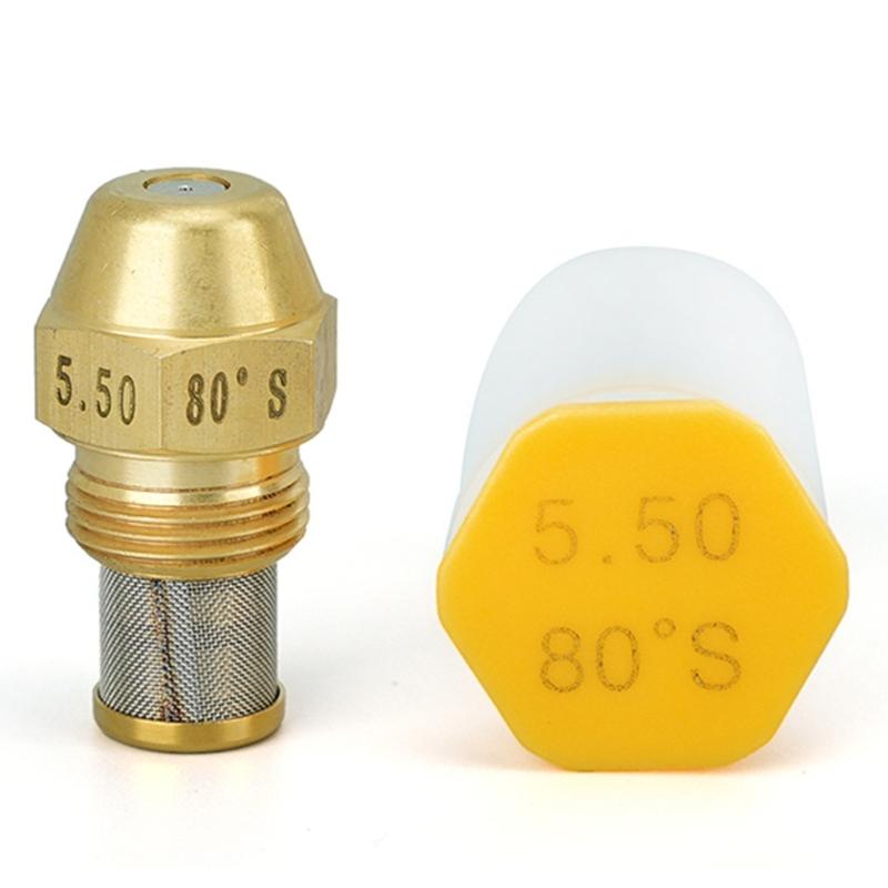 80 Degree Copper Fuels Burners Nozzle With Build In Stainless Steel Filter For Industrial Boilers And Heating Equipment